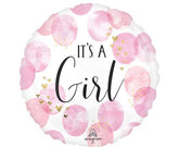 Μπαλόνι Φοιλ 18" Baby Girl Watercolor / 46εκ